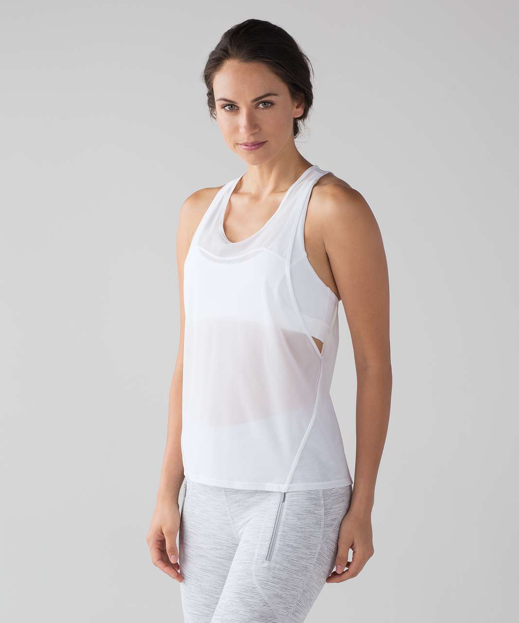 White Tank With Built In Bra