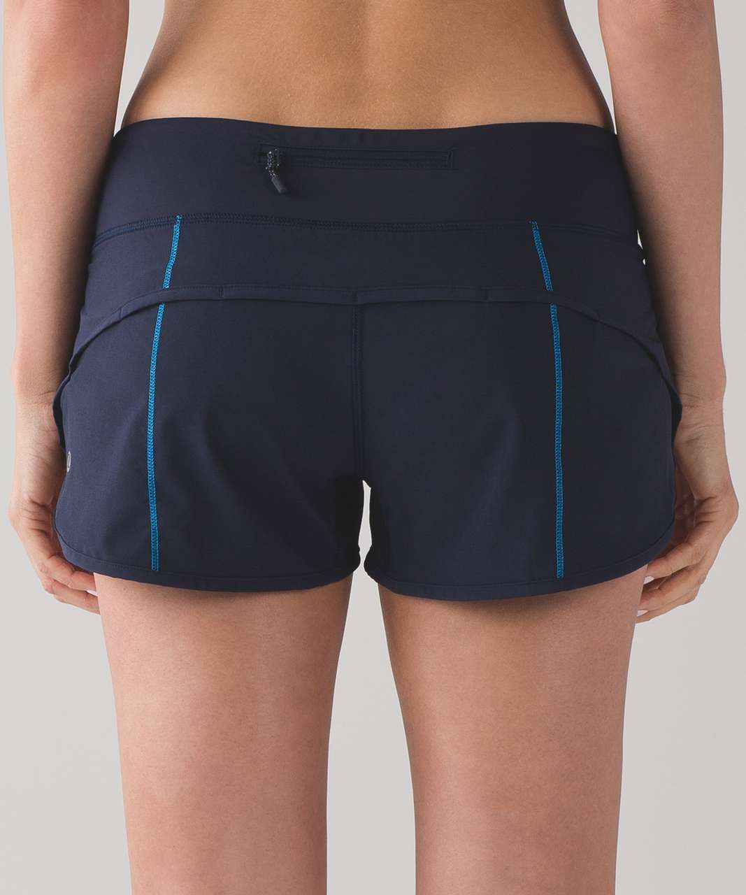 lululemon athletica, Shorts, Lululemon Speed Short 4way Stretch 25 Aerial  Drift Blue And Black Multi