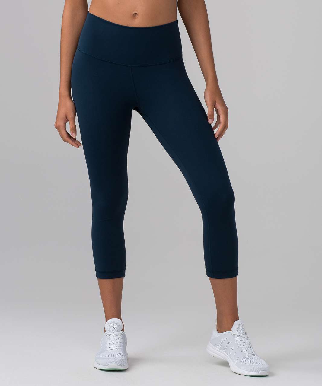 Lululemon Wunder Under Crop *Mid-Rise Full-On Luxtreme 21 - Washed Marble  Titanium Deep Coal - lulu fanatics