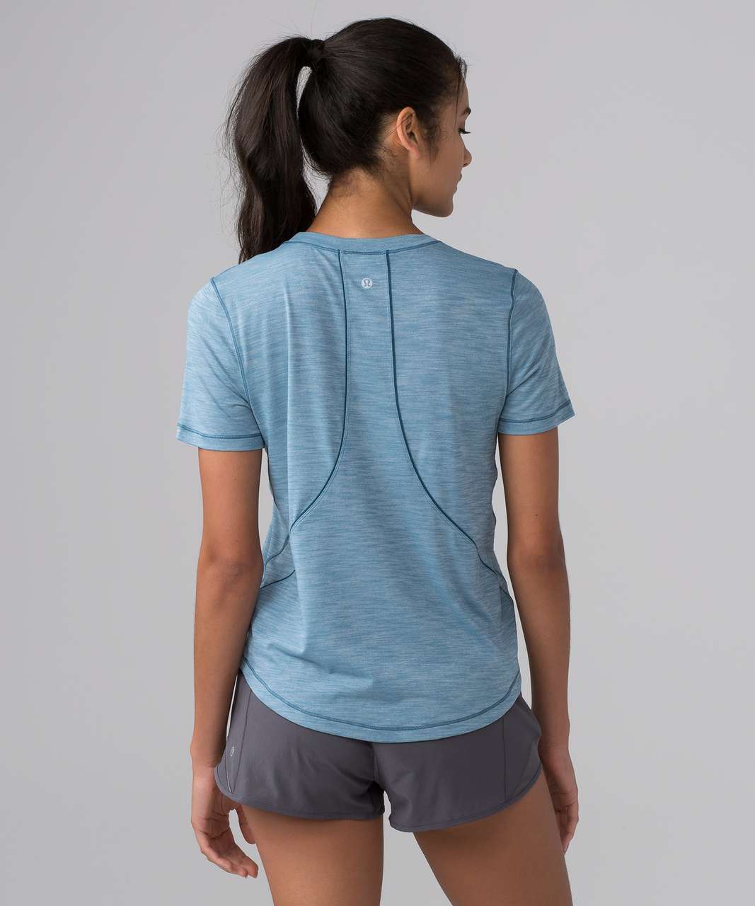 Lululemon Long Distance Short Sleeve - Heathered Seascape