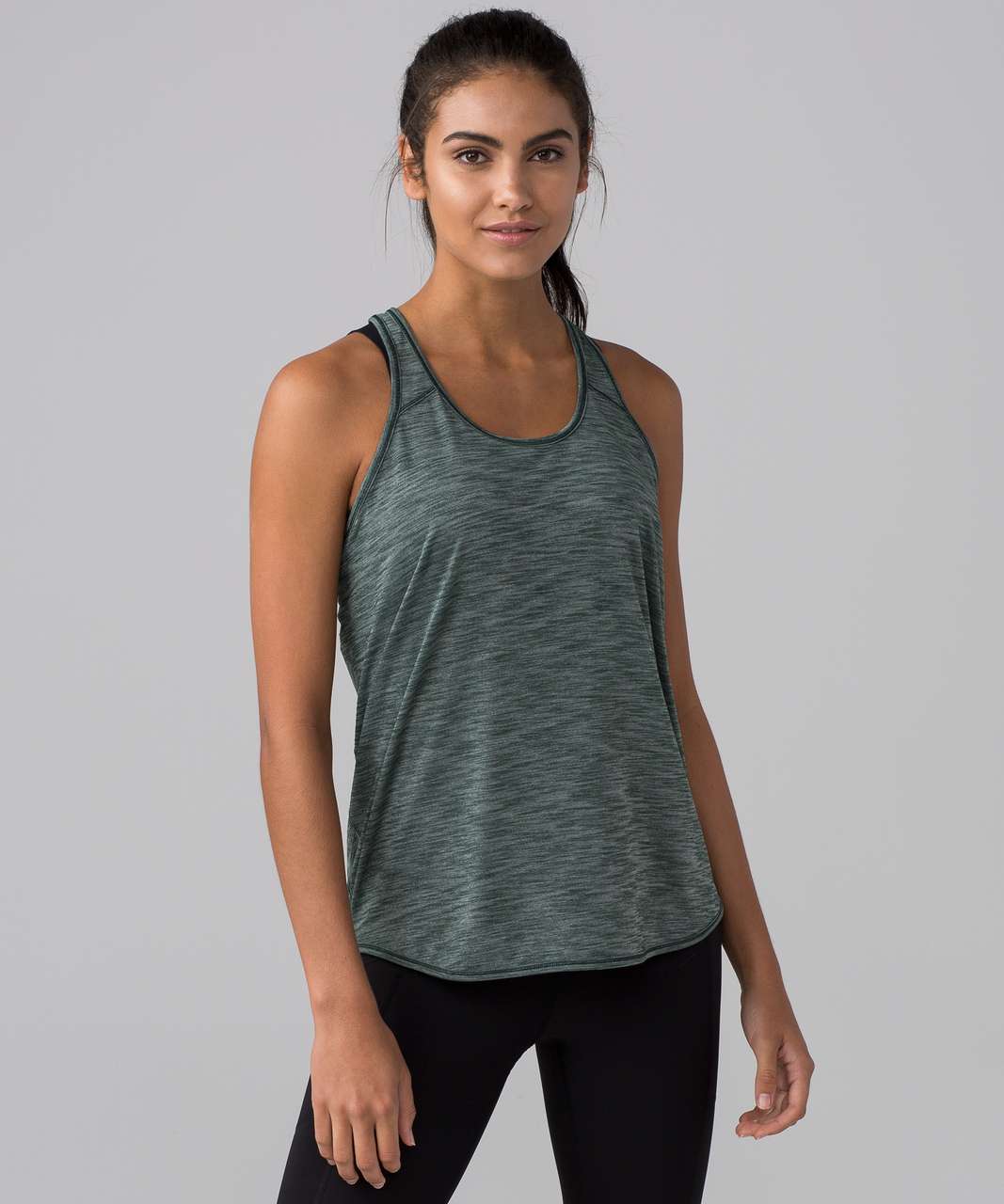 Lululemon Essential Tank - Heathered Dark Forest - lulu fanatics