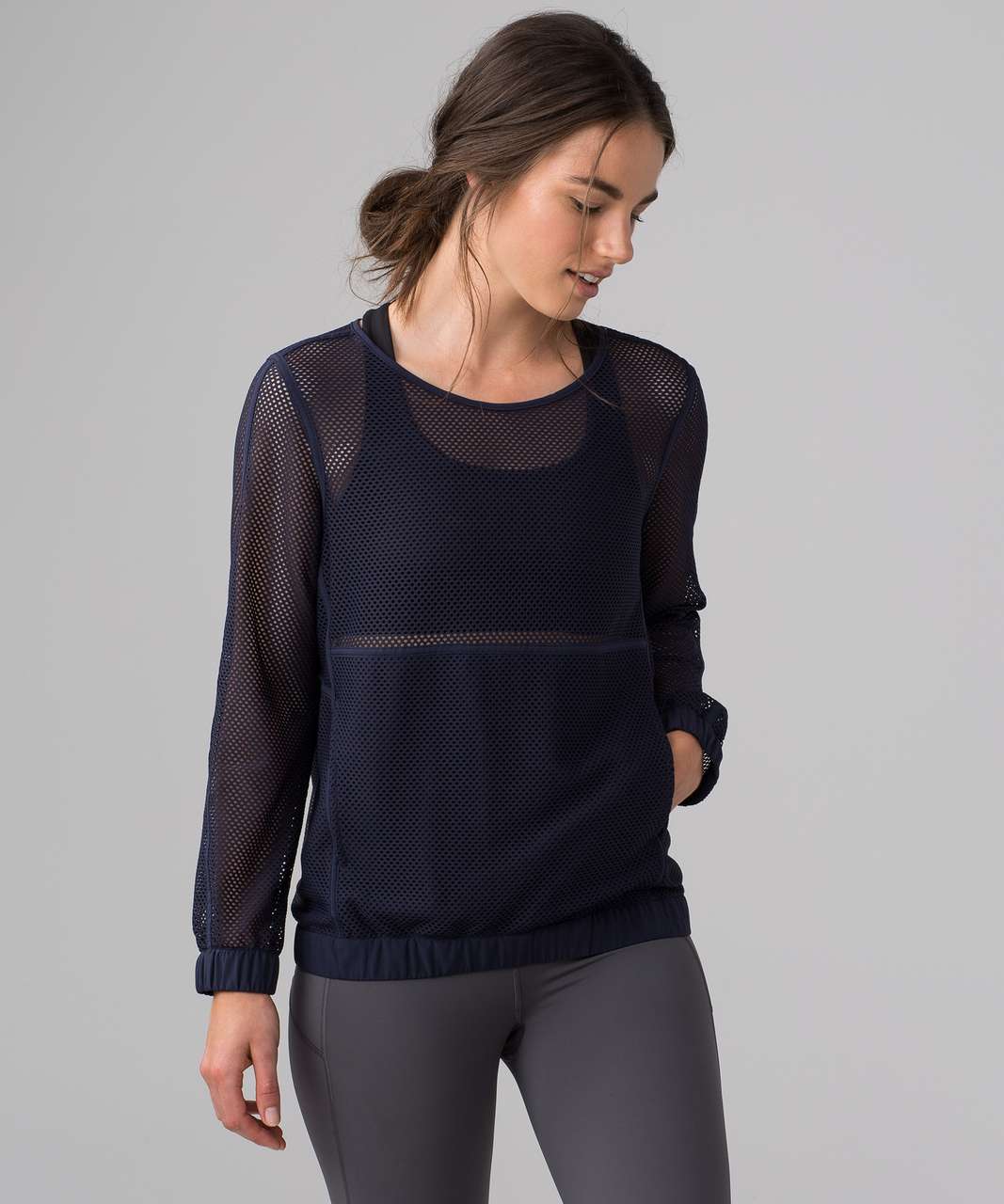 Lululemon Mesh On Mesh Pop Over - Midnight Navy