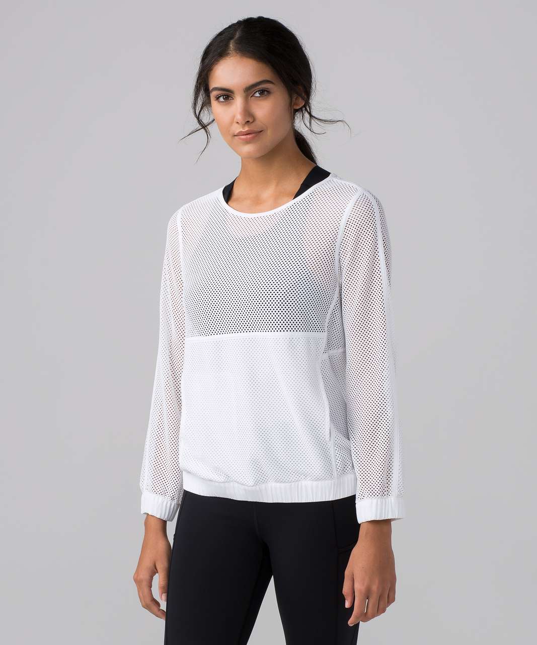 Lululemon Mesh On Mesh Pop Over - White - lulu fanatics