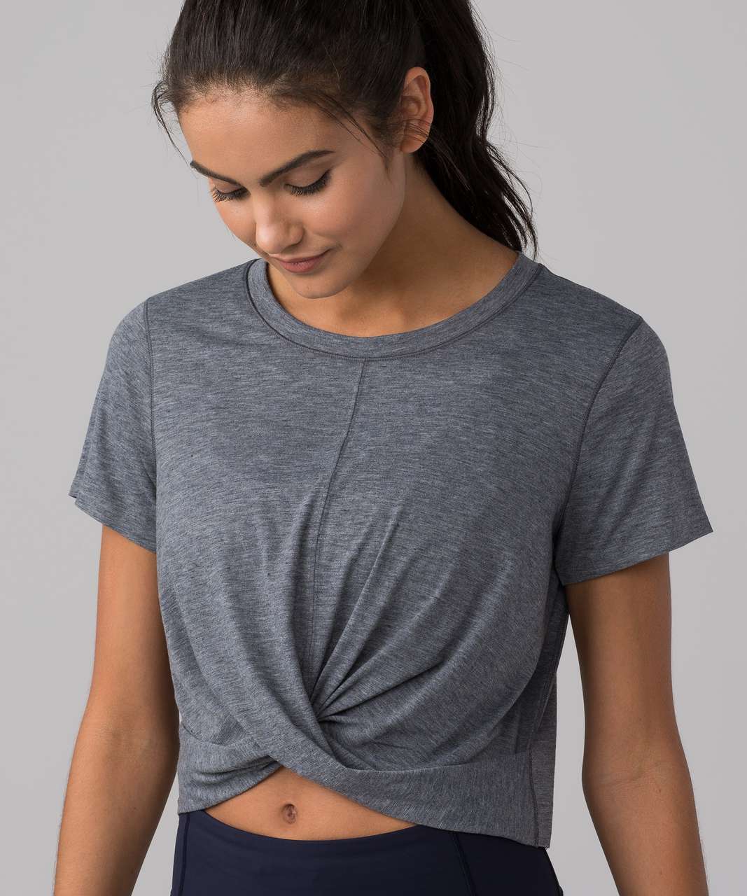 Lululemon Intended Crop Tee - Heathered 