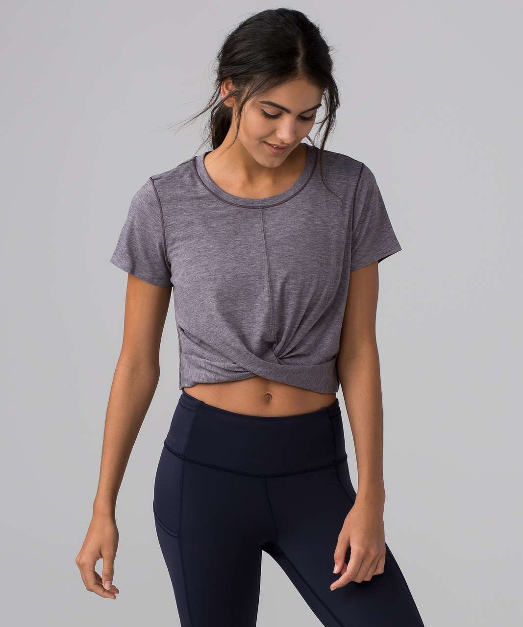 Lululemon Intended Crop Tee - Heathered 