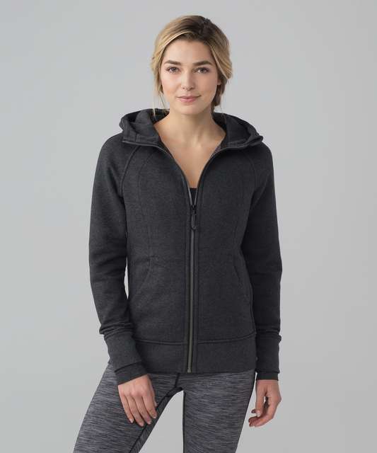 Lululemon Scuba Hoodie II - Giant Houndstooth Dip Dye Deep Coal Black ...