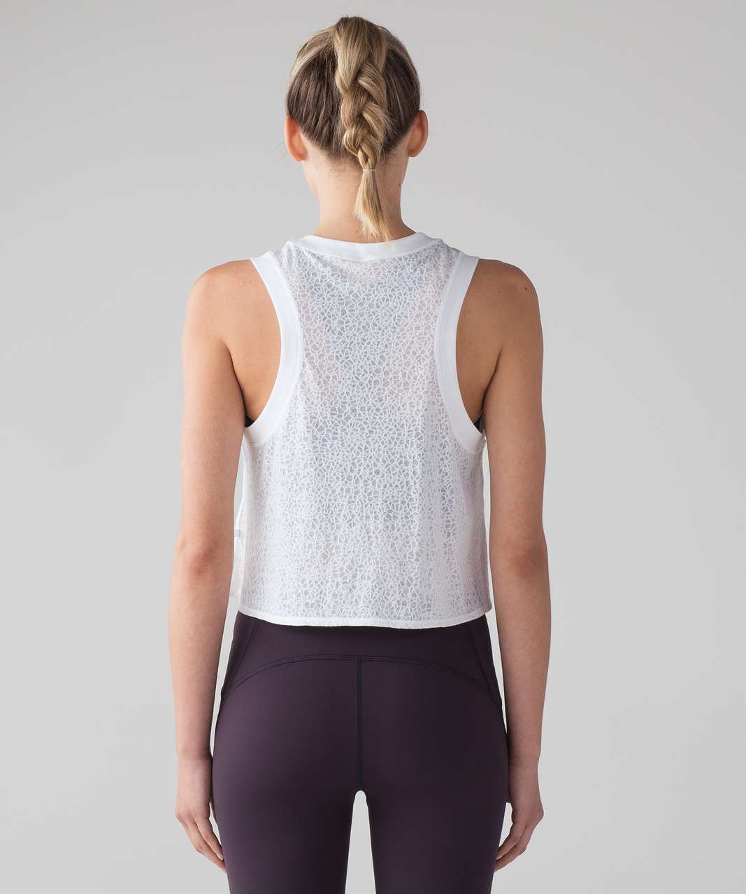 Lululemon Hint of Sheer Cropped Tank - White