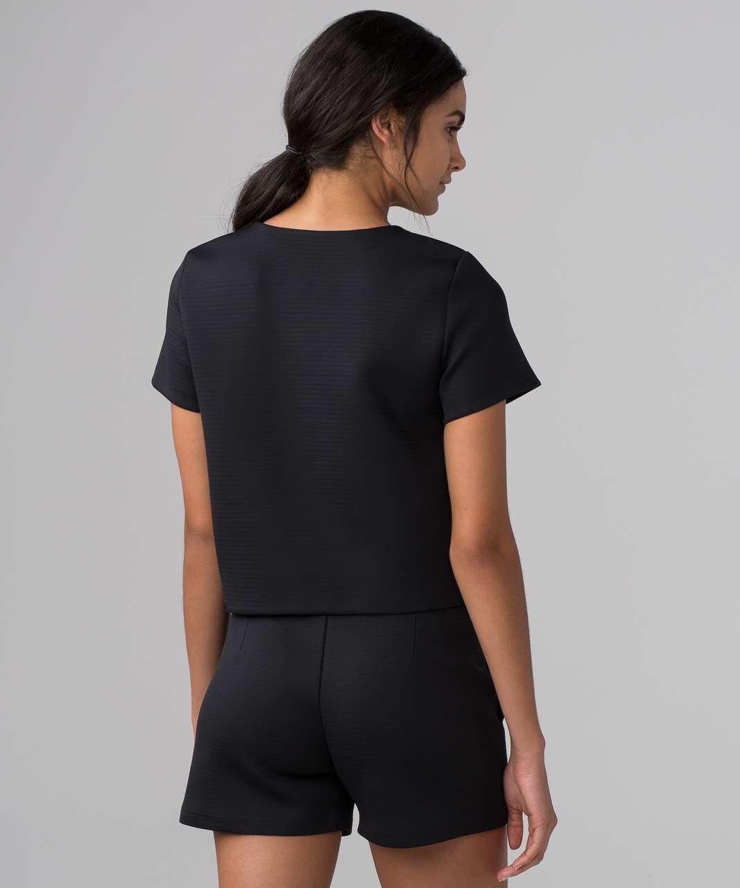 Lululemon Shaped Short Sleeve - Black - lulu fanatics