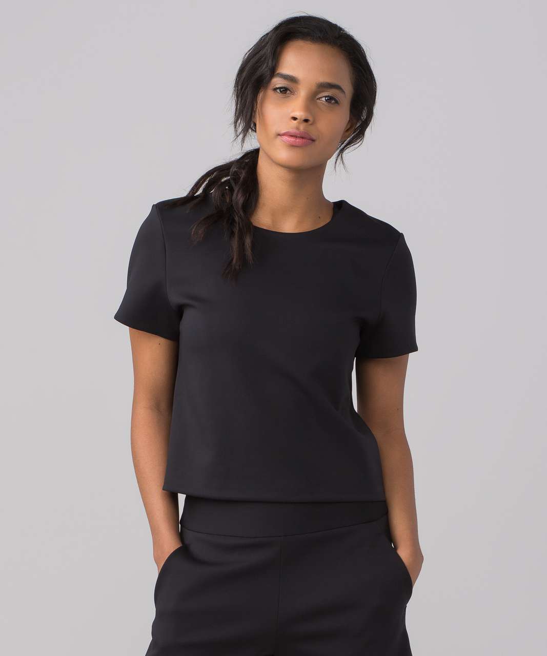 Lululemon Set Challenger Short Sleeve - Black - lulu fanatics