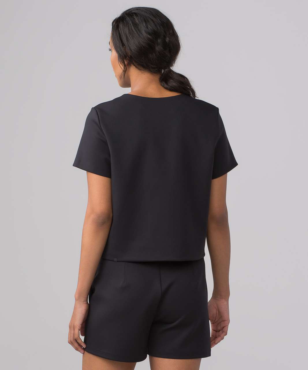 Lululemon Better Best Cropped Short Sleeve - Black - lulu fanatics