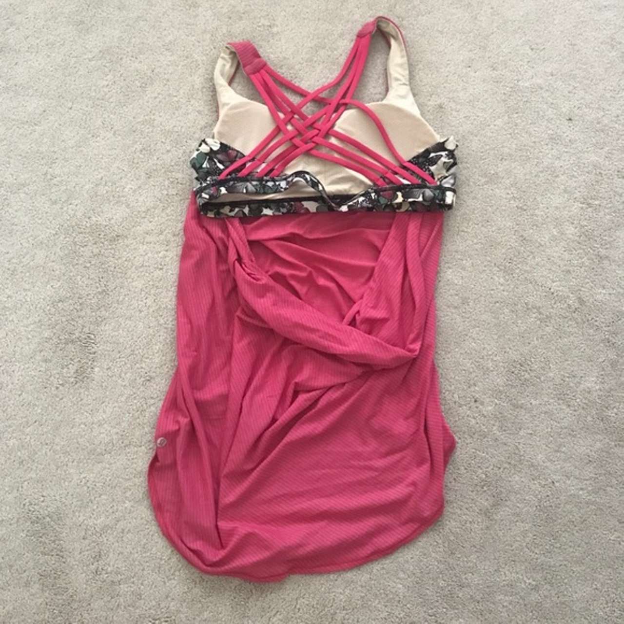 Lululemon Wild Tank - Heathered Bon Bon / So Fly Butterfly Angel Wing / Bon Bon