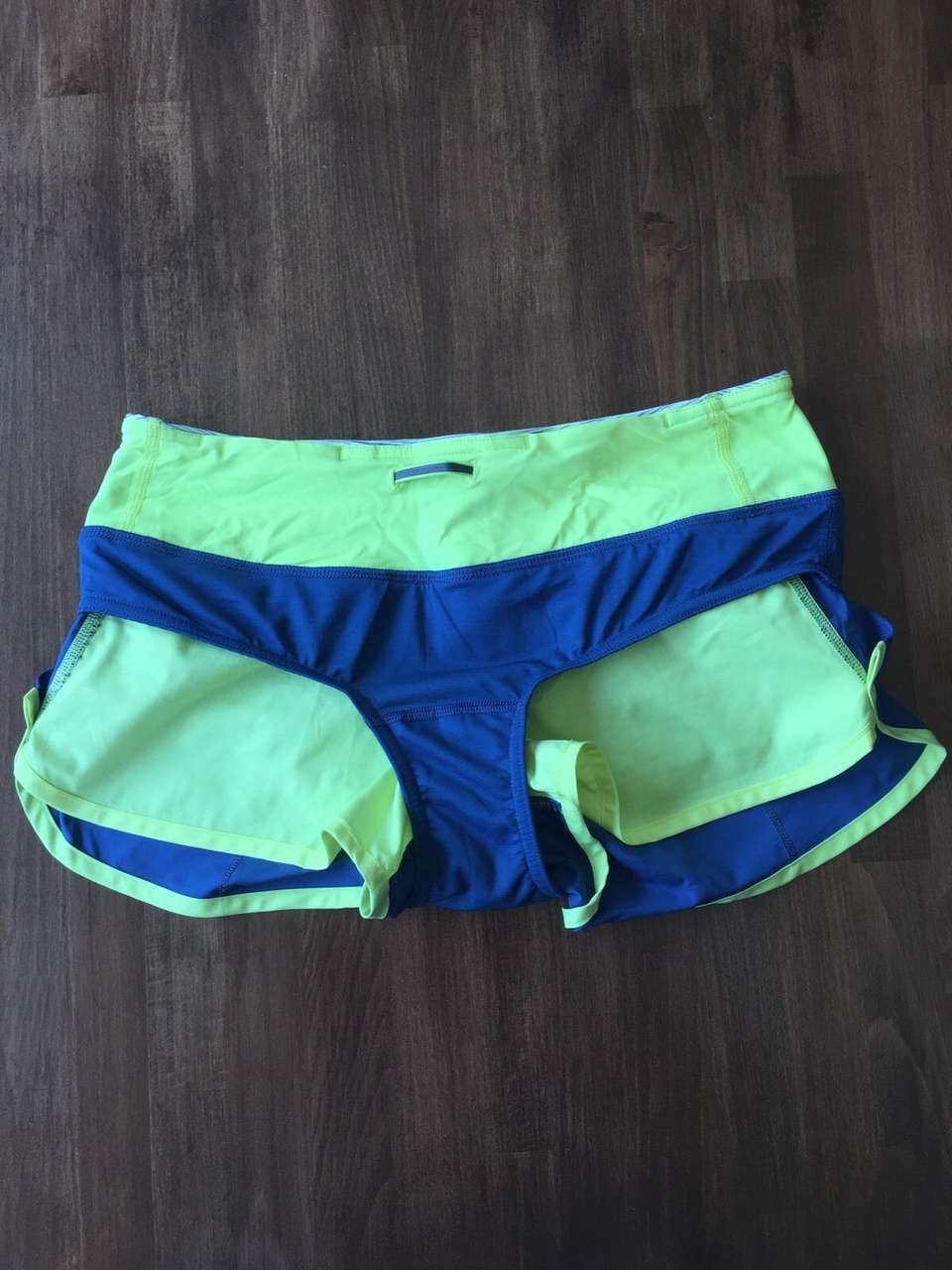 Lululemon Speed Short - Clarity Yellow / Limitless Blue