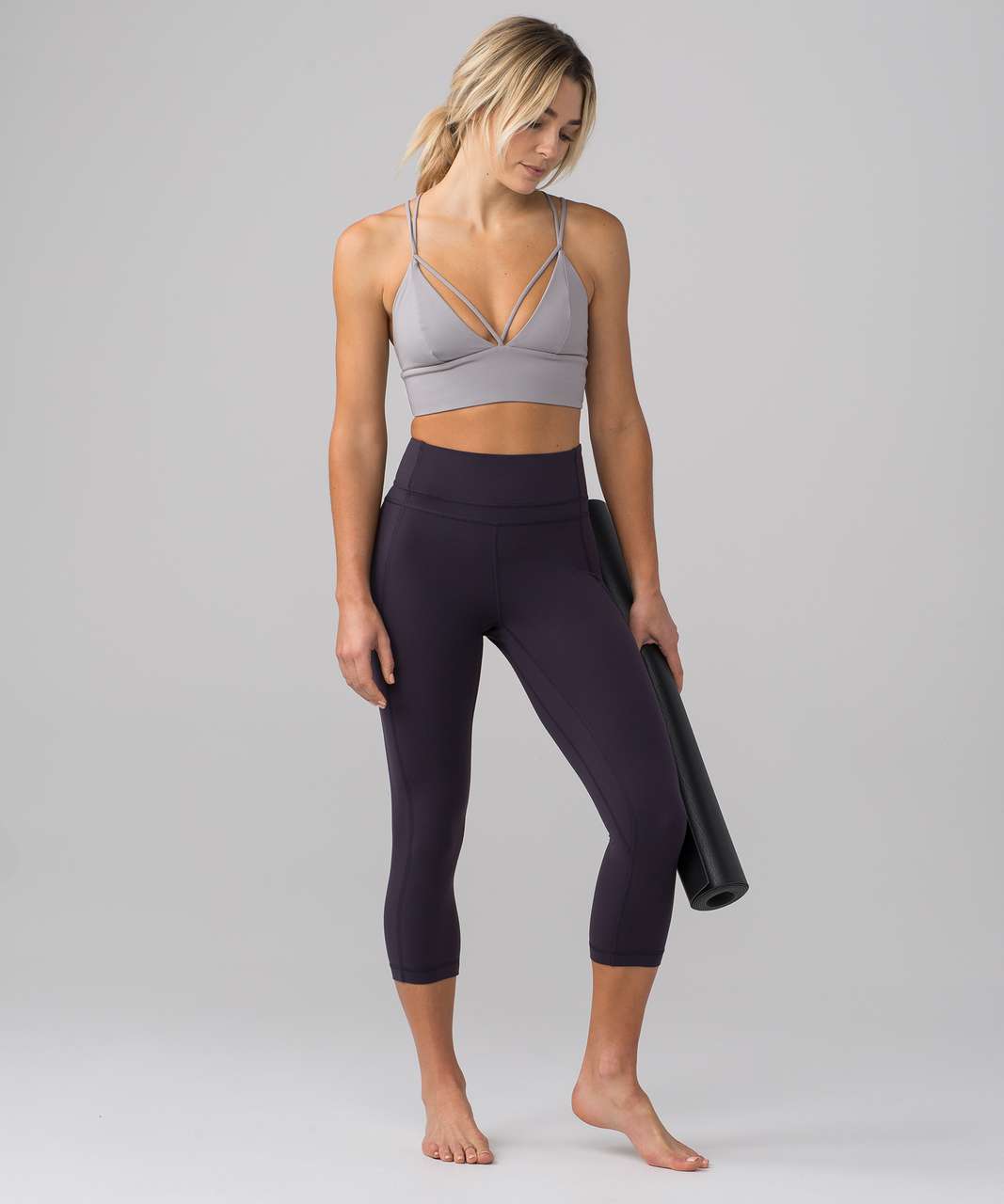 Lululemon Pushing Limits Crop (Nulu 21") - Boysenberry