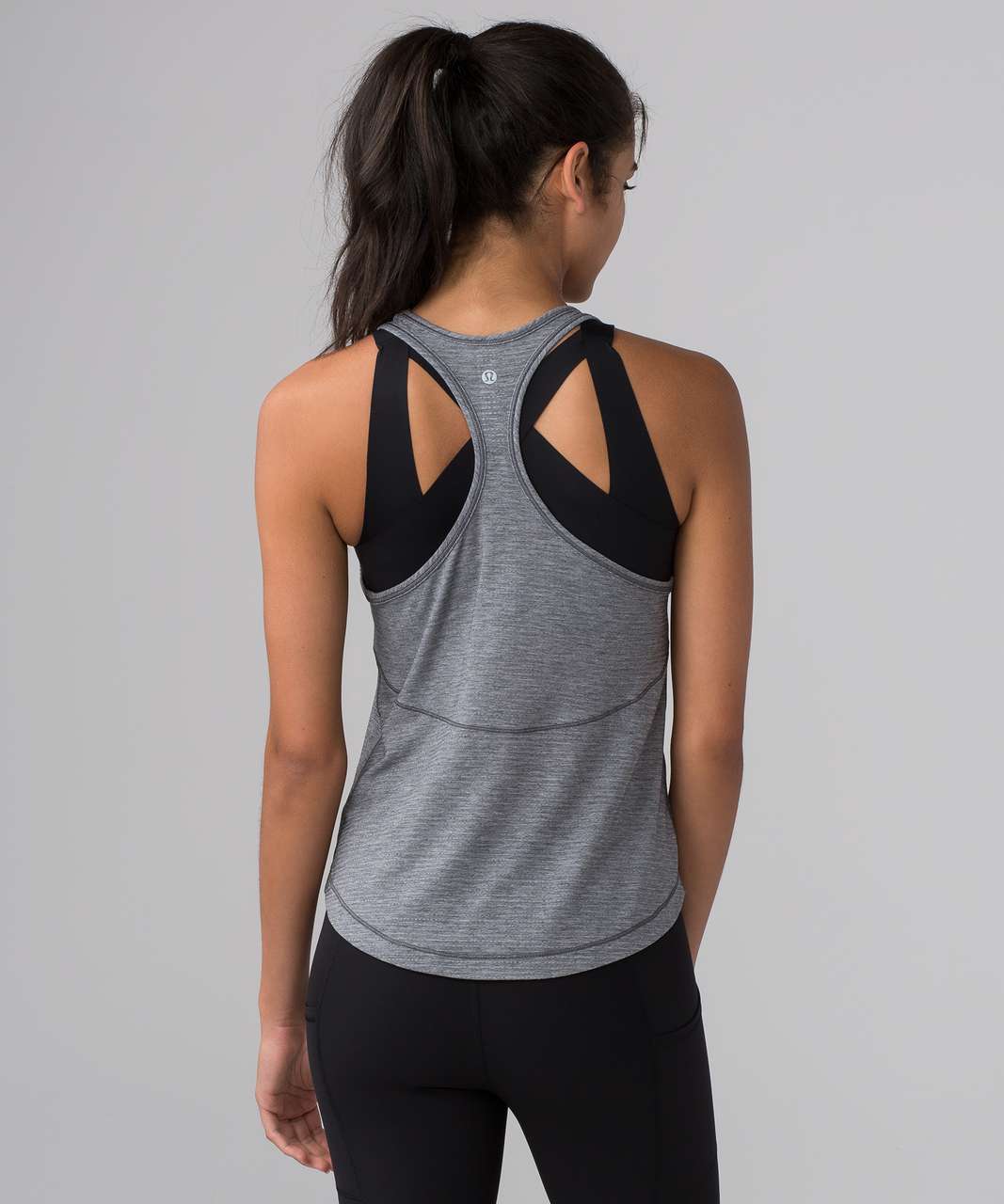 Lululemon In Training Tank - Heathered Black - lulu fanatics