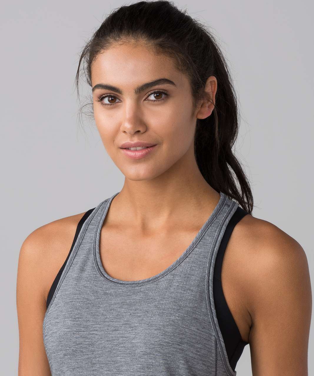 Lululemon Long Distance Tank - Heathered Black / Black