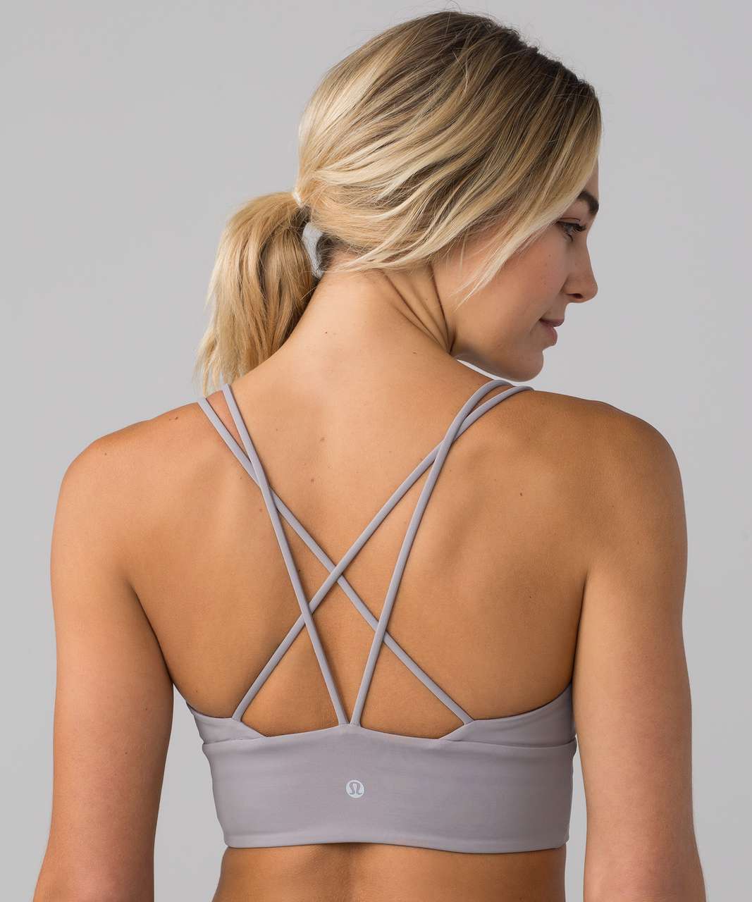 Lululemon Pushing Limits Bra - Dark Chrome