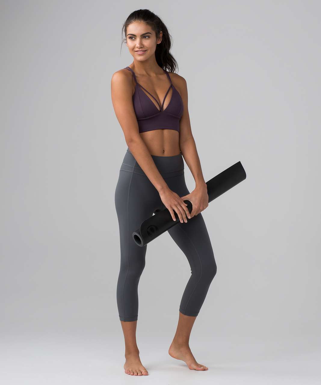 Lululemon Pushing Limits Bra - Black Currant - lulu fanatics