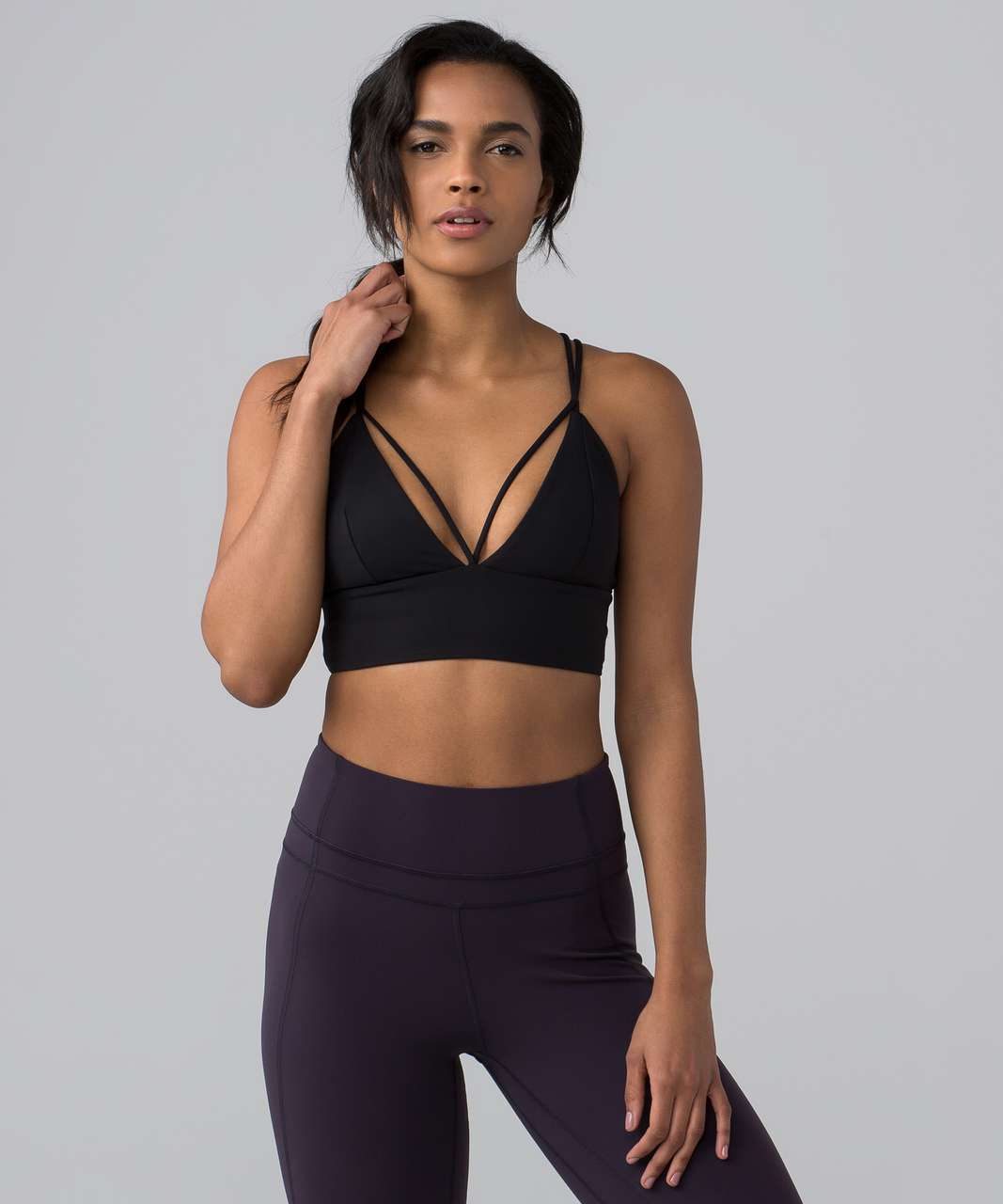 Lululemon Pushing Limits Sports Bra Black Size 8 - $40 - From Alexandra