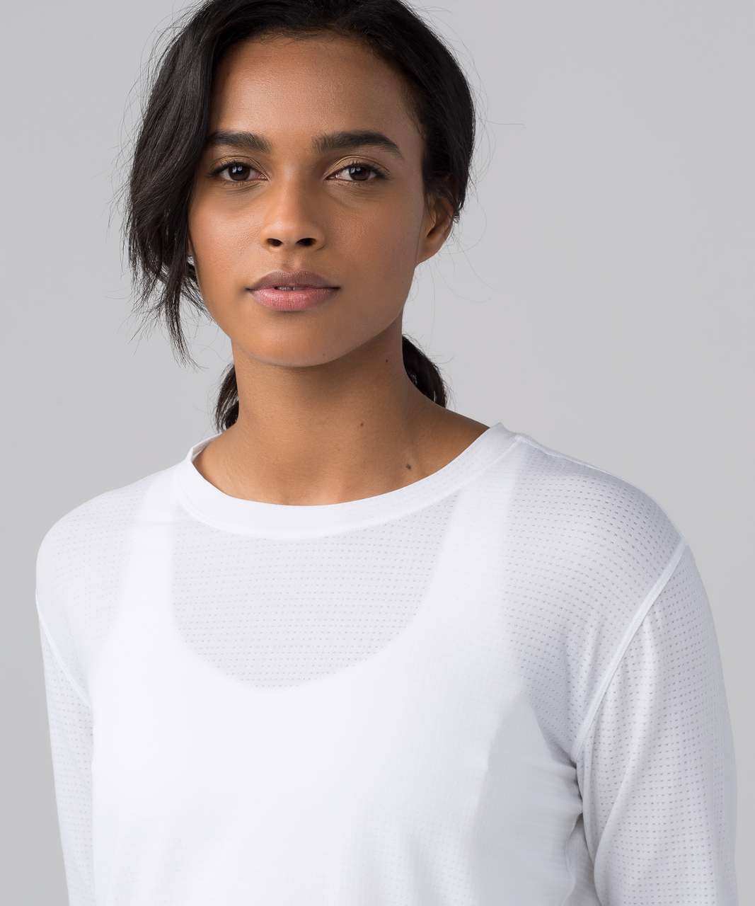 Lululemon Pushing Limits Long Sleeve - Heathered White