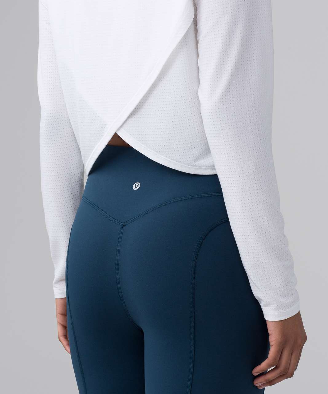 Lululemon Pushing Limits Long Sleeve - Heathered White