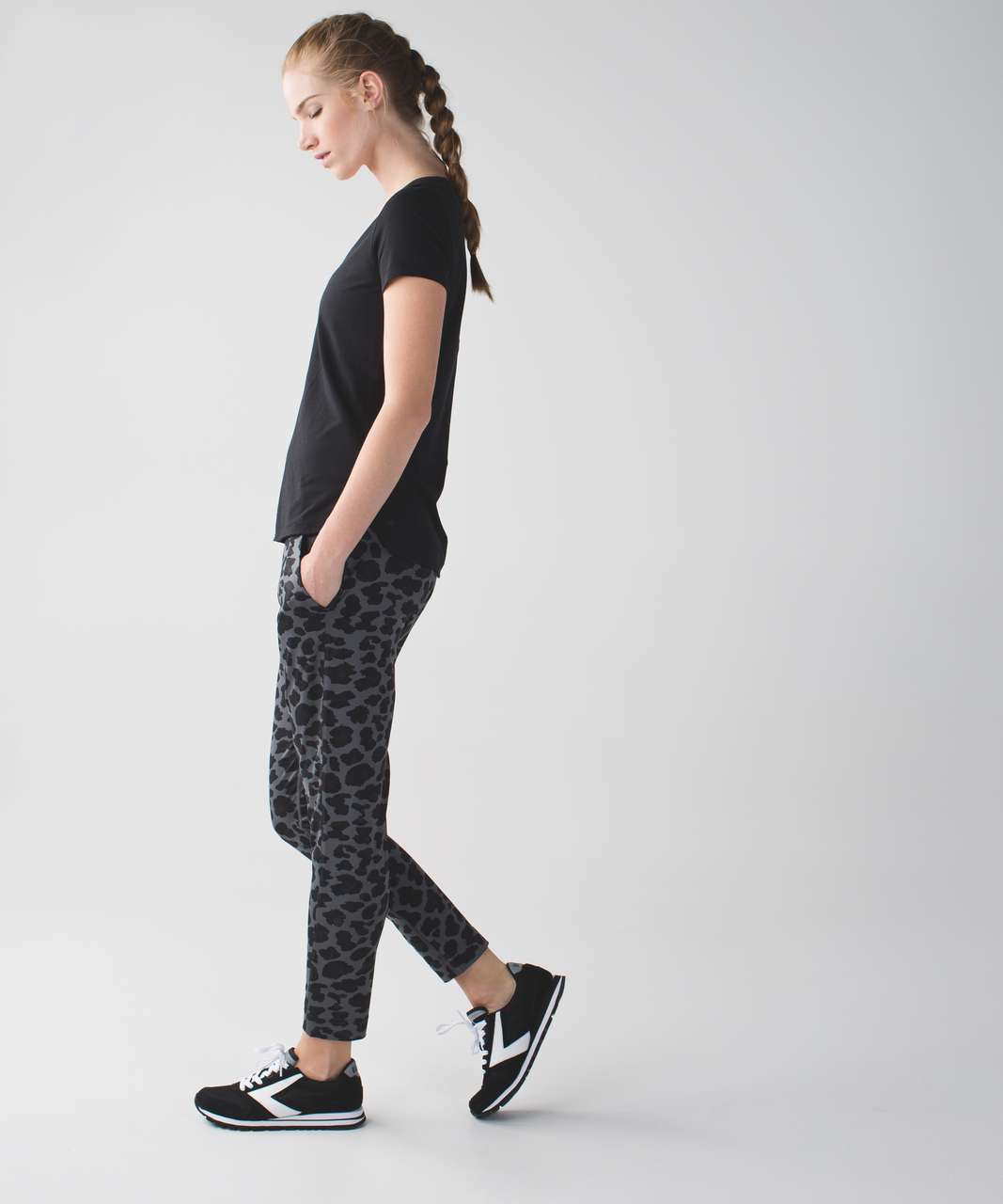 Lululemon Jet Crop (Slim) (Luon 19) - Cherry Cheetah Dark Slate Black -  lulu fanatics