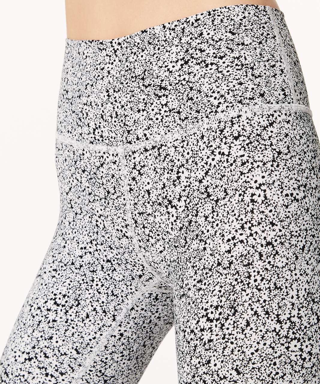 Lululemon Wunder Under Crop (Hi-Rise) (Full-On Luxtreme 21") - Ditsy Daisy White Black