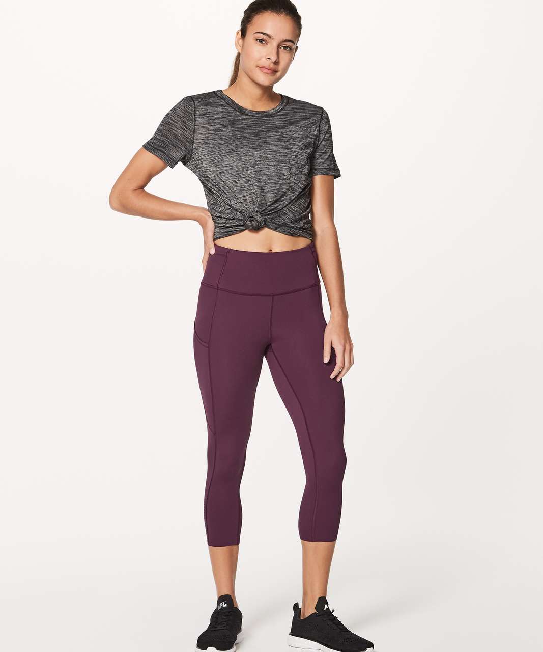 Lululemon Fast & Free Crop II (Nulux 19"") - Dark Adobe