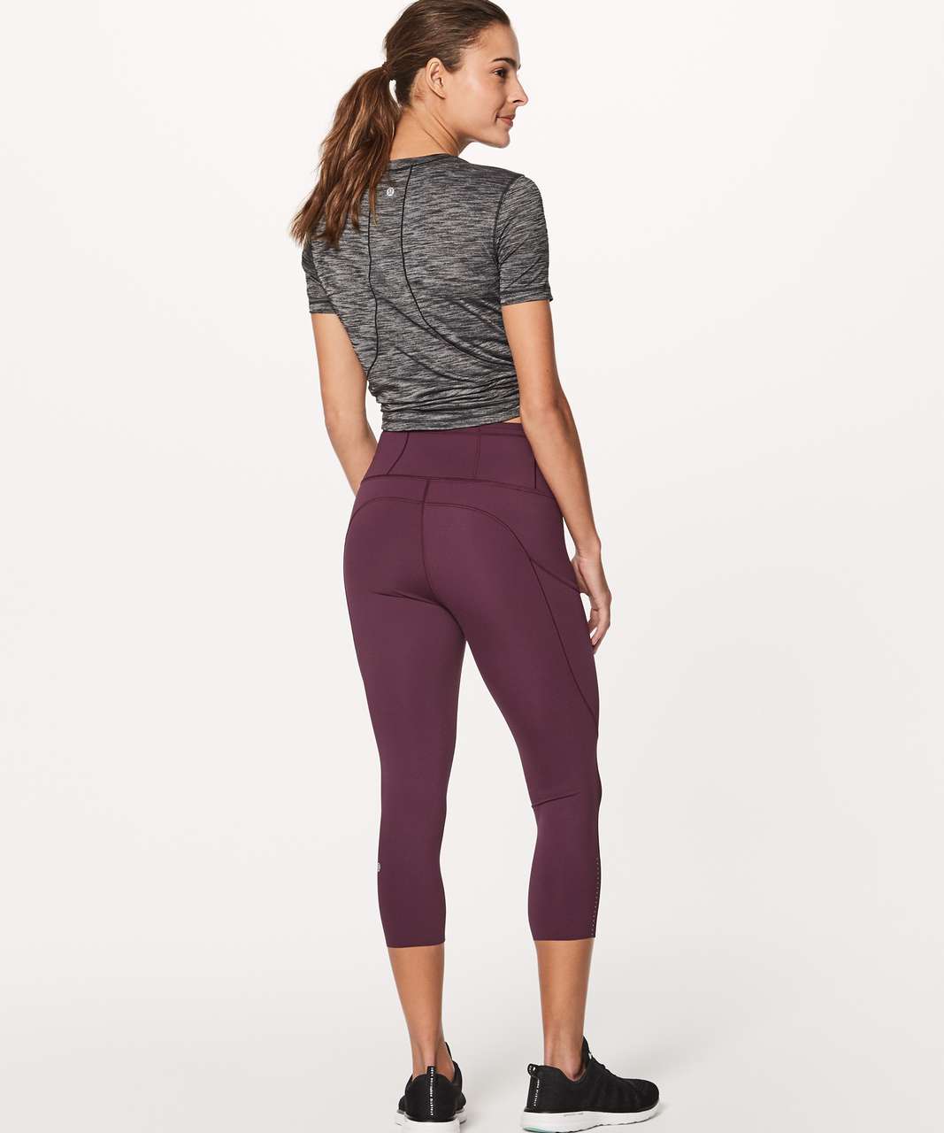 Lululemon Fast and Free Crop II 19 *Nulux - Incognito Camo Multi Grey -  lulu fanatics