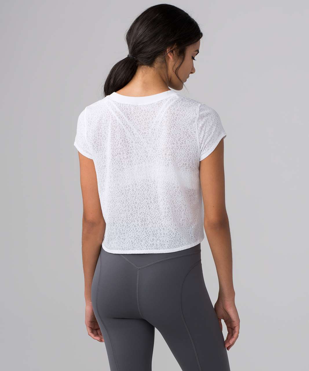 Lululemon Round Two Tee Burnout - White - lulu fanatics