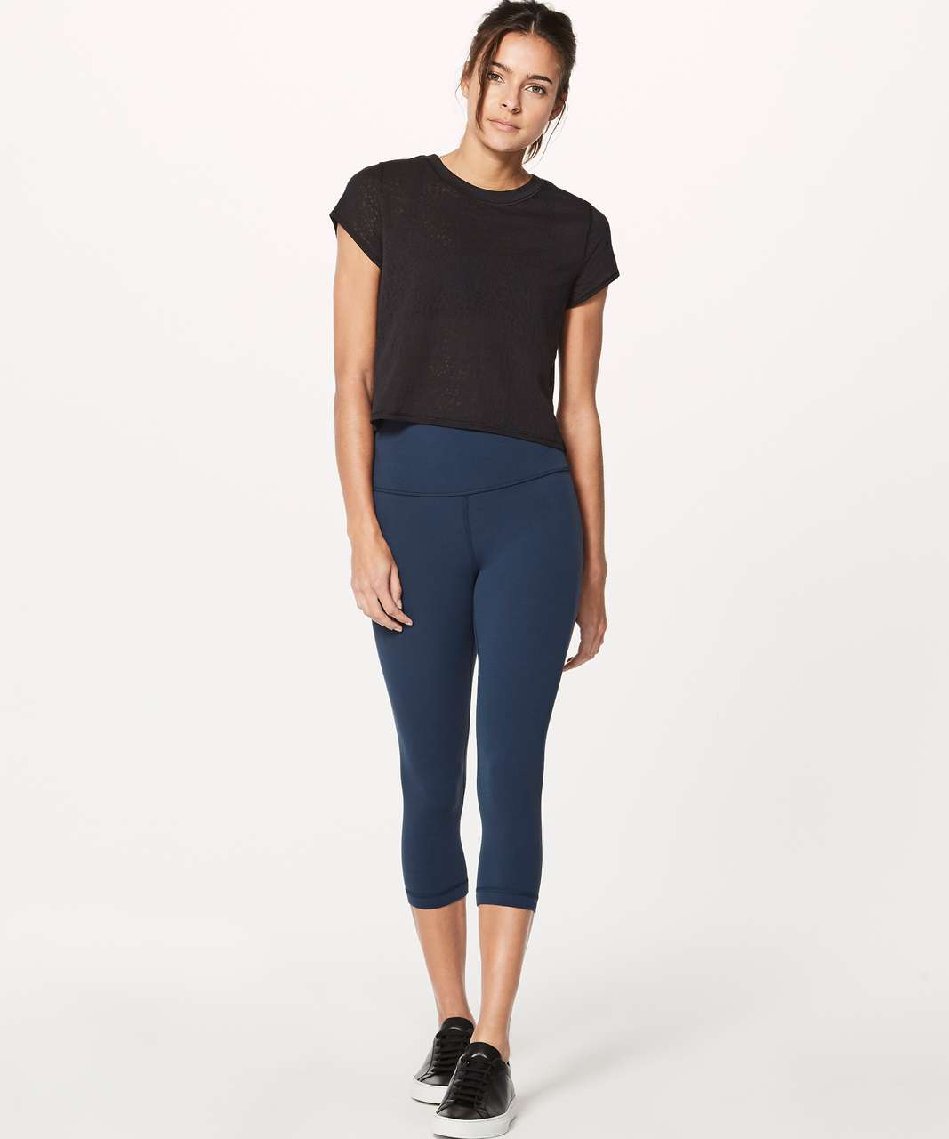 Lululemon Hint of Sheer Tee - Black - lulu fanatics