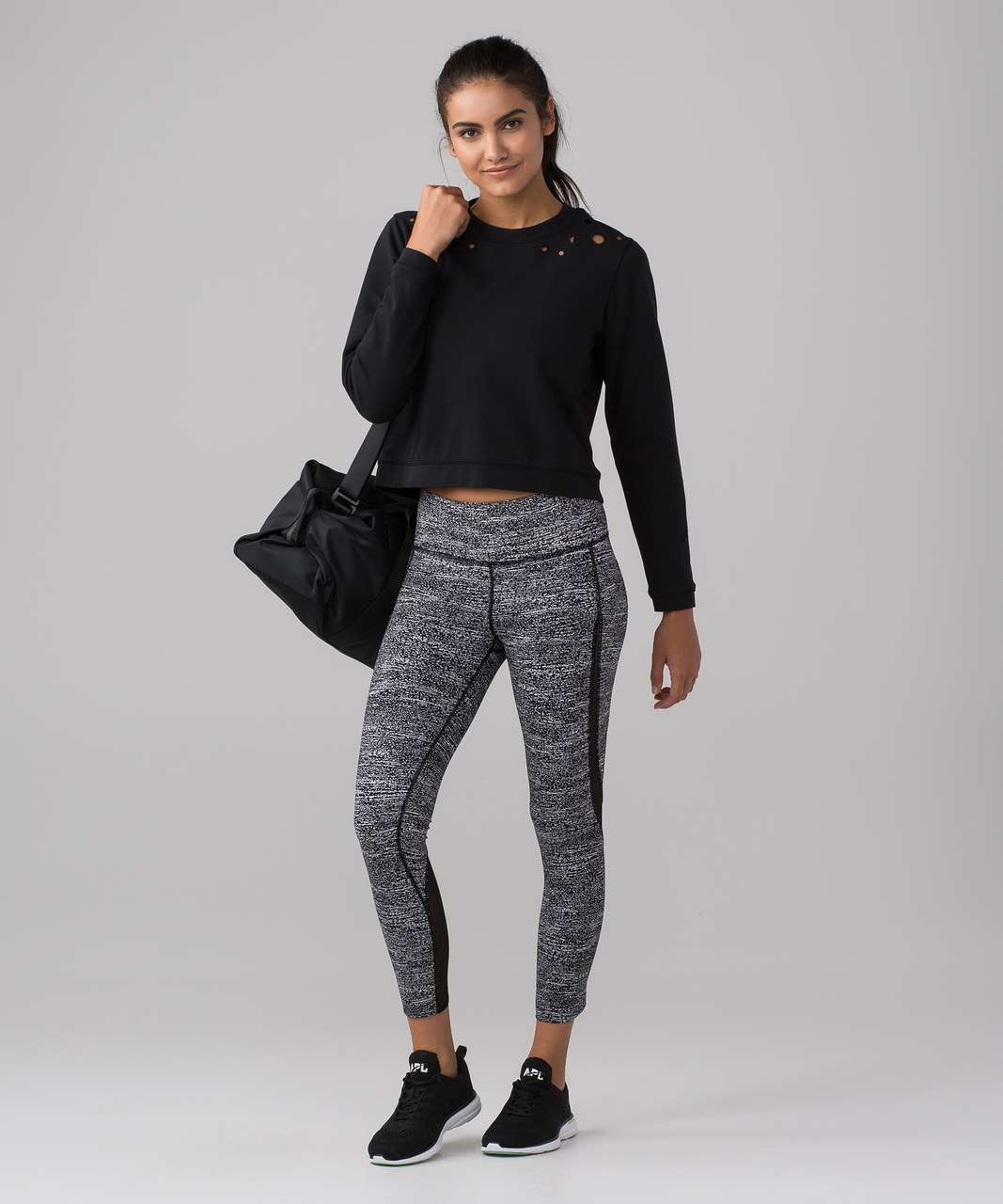 Lululemon Space Crew (Eyelet) - Black