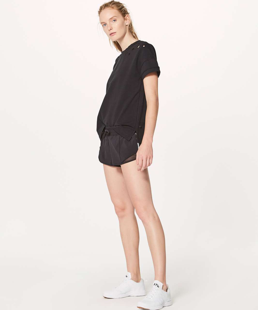 Lululemon Space Tee (Eyelet) - Black