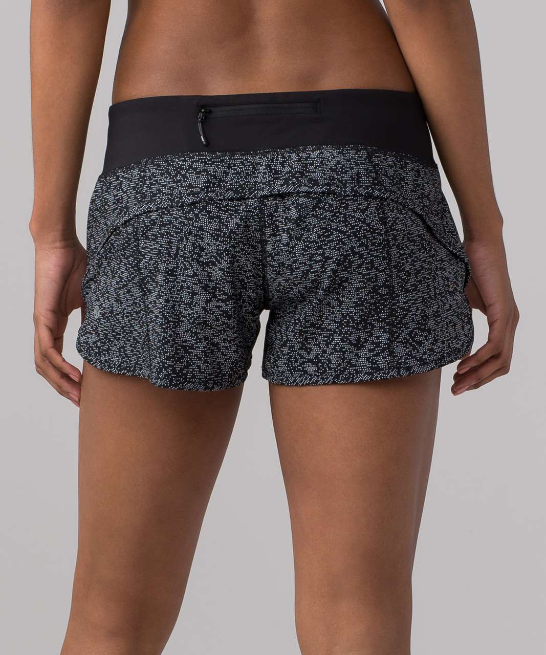 Lululemon Speed Short (2.5") - Soundwave White Black / Black