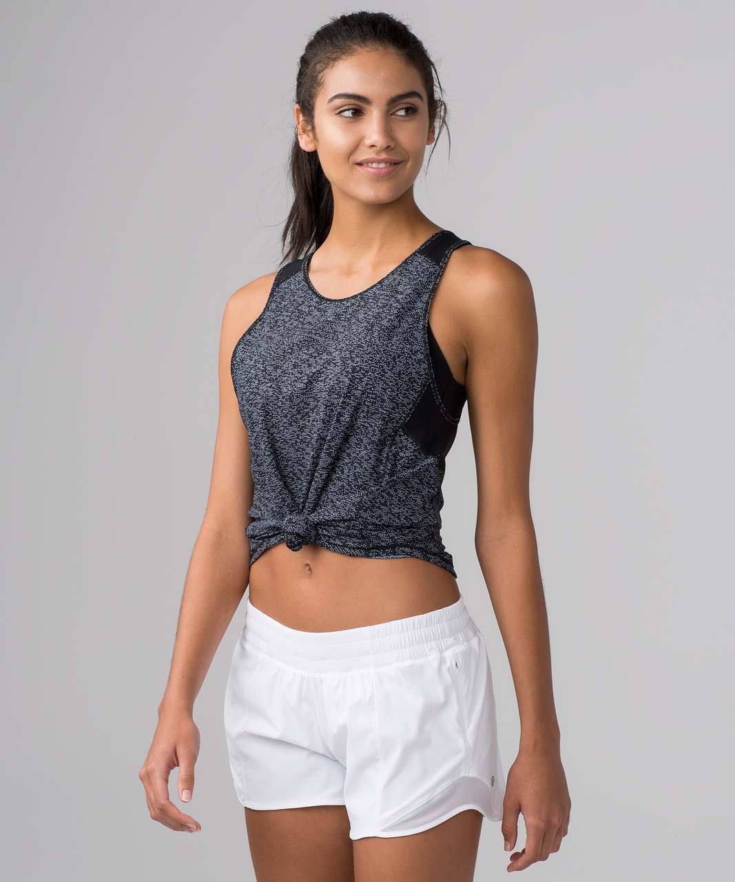 Lululemon Sculpt Tank II - Soundwave White Black / Black - lulu fanatics