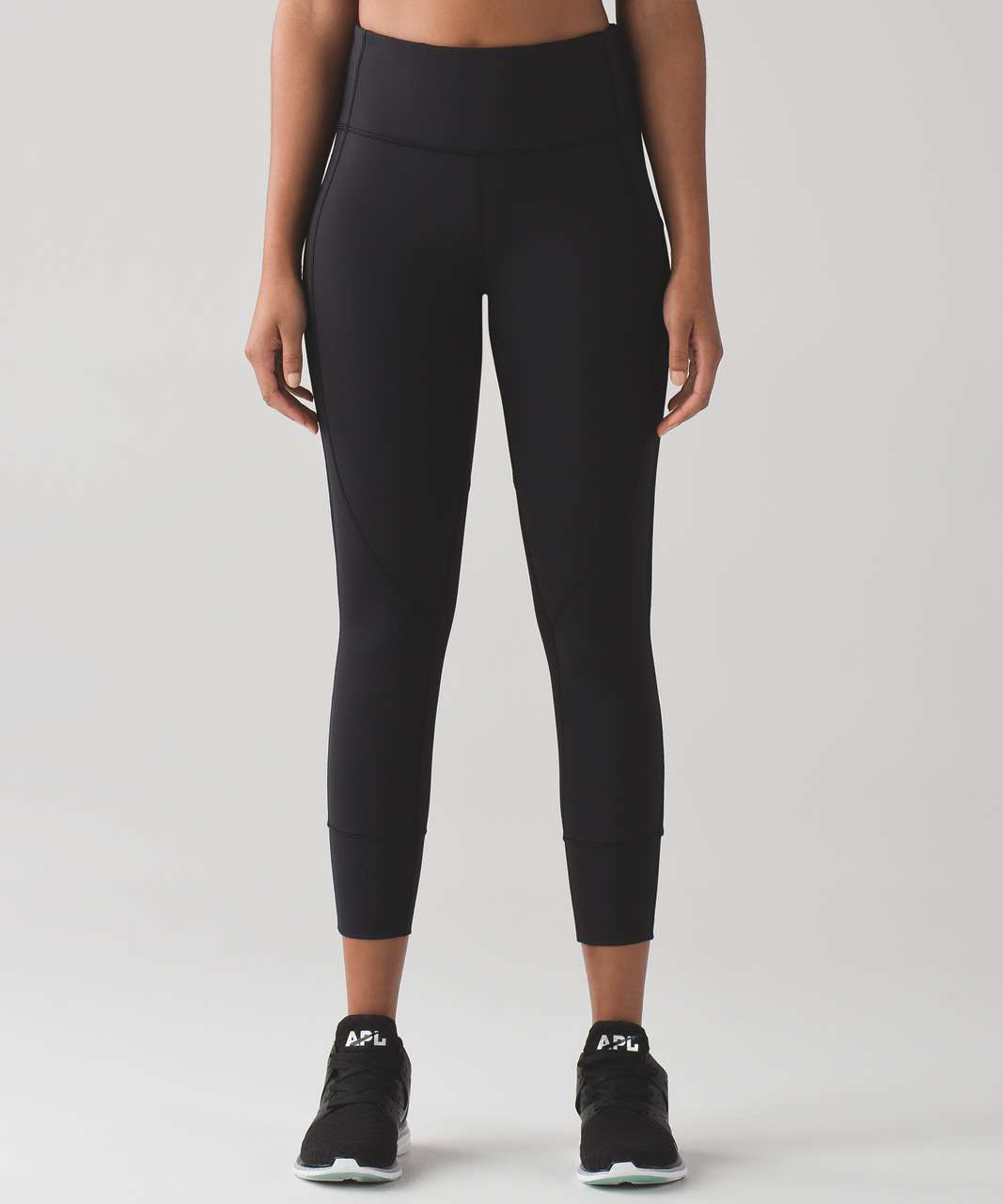 Lululemon Hit It 7/8 Cropped Legging Women's T60416 Black Mesh Mid Rise Size  2