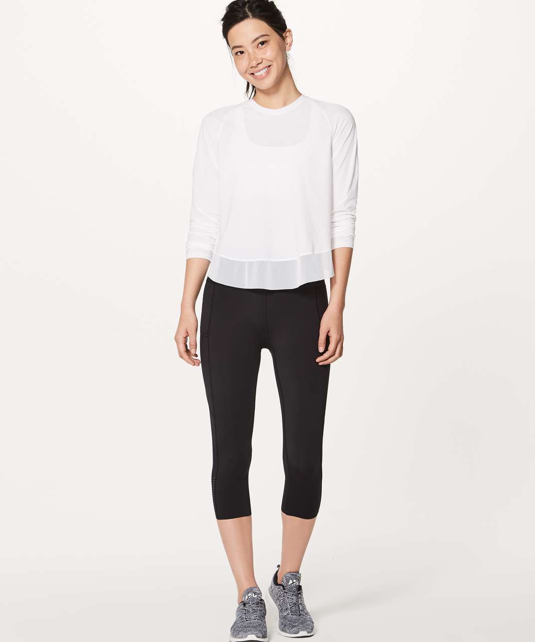 Lululemon Quick Pace Long Sleeve - White - lulu fanatics