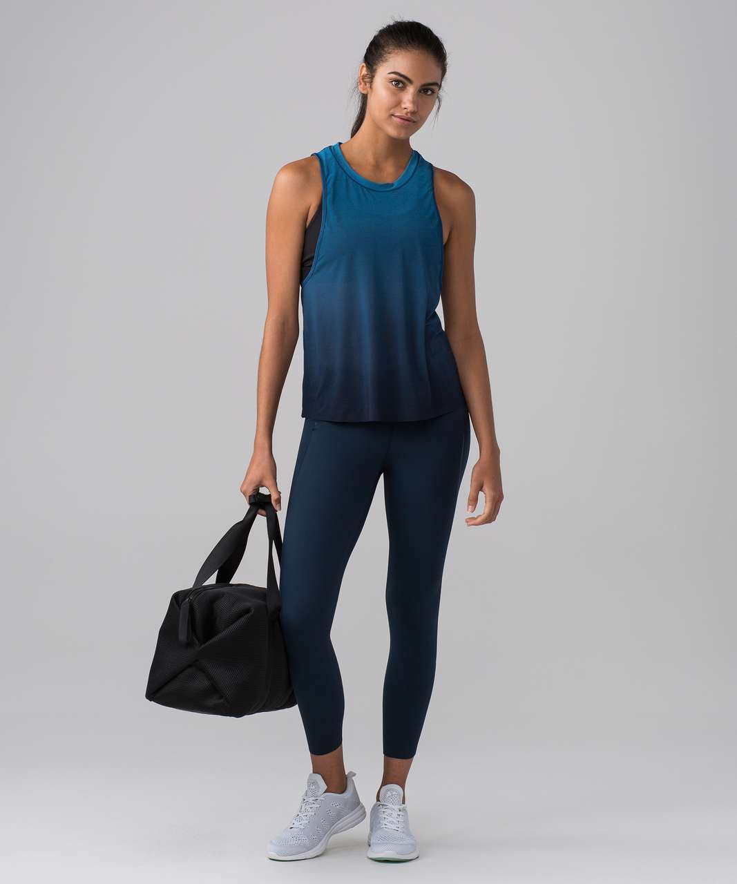 Lululemon Chase Me Tank - Vertical Ombre Prewheeze Tank Whirlpool Jaded