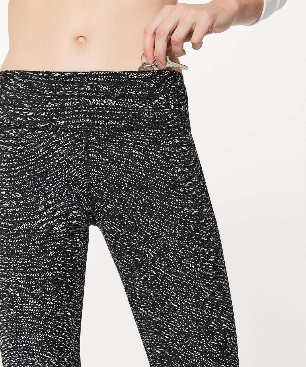 Lululemon Quick Pace 7/8 Tight (25") - Soundwave White Black