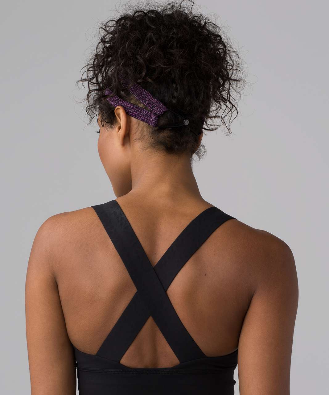 Lululemon Cross Sweat Headband - Salt Dark Mystic Black