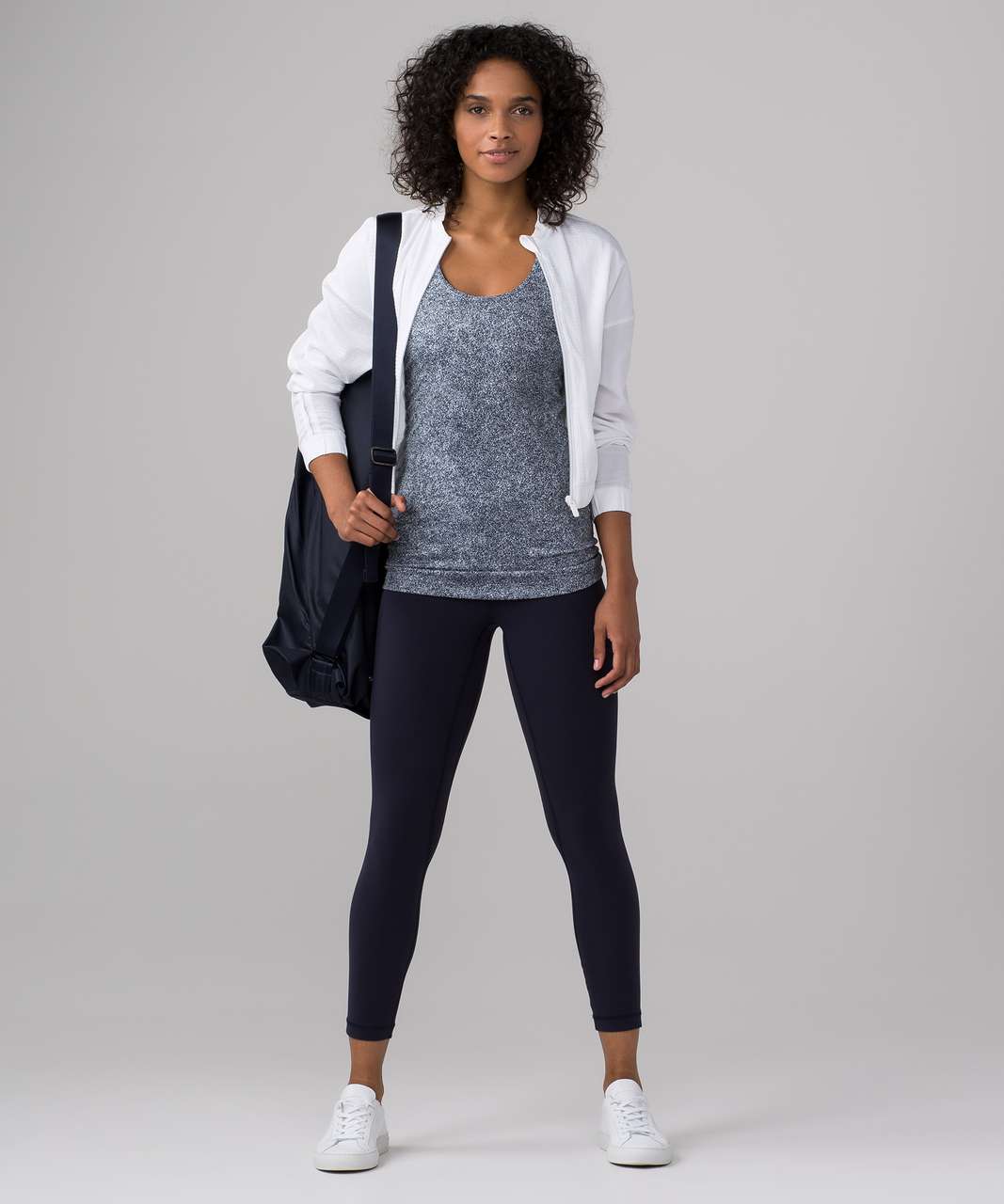 Lululemon Cool Racerback - Rio Mist White Black