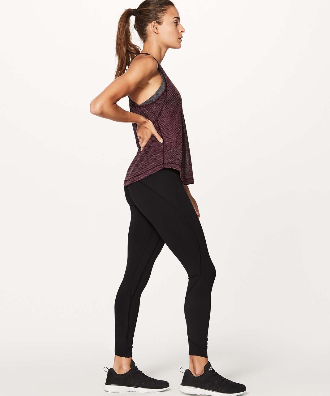 Lululemon Long Distance Tank - Heathered Dark Adobe