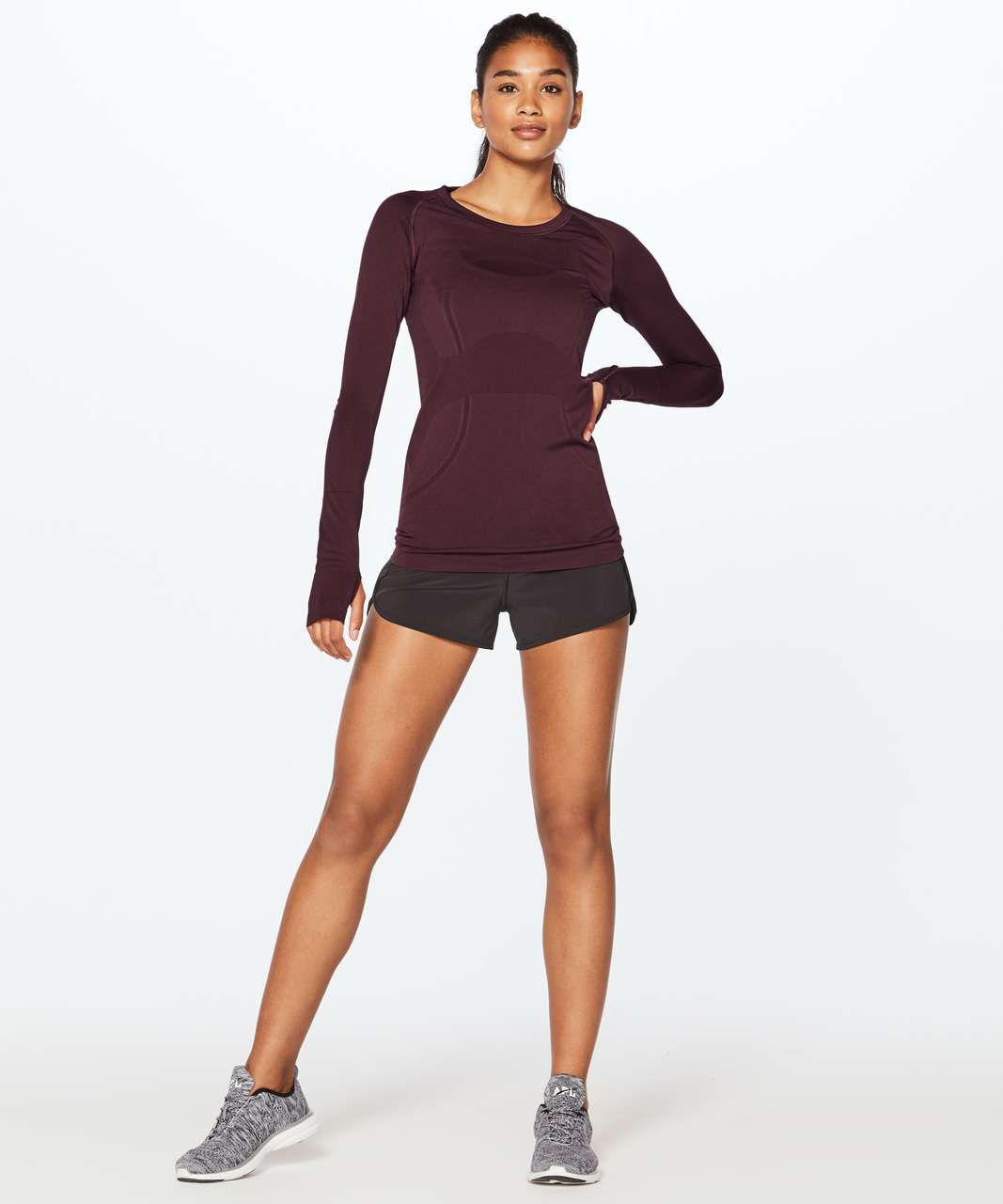 Lululemon Swiftly Tech Long Sleeve Crew - Dark Adobe / Dark Adobe