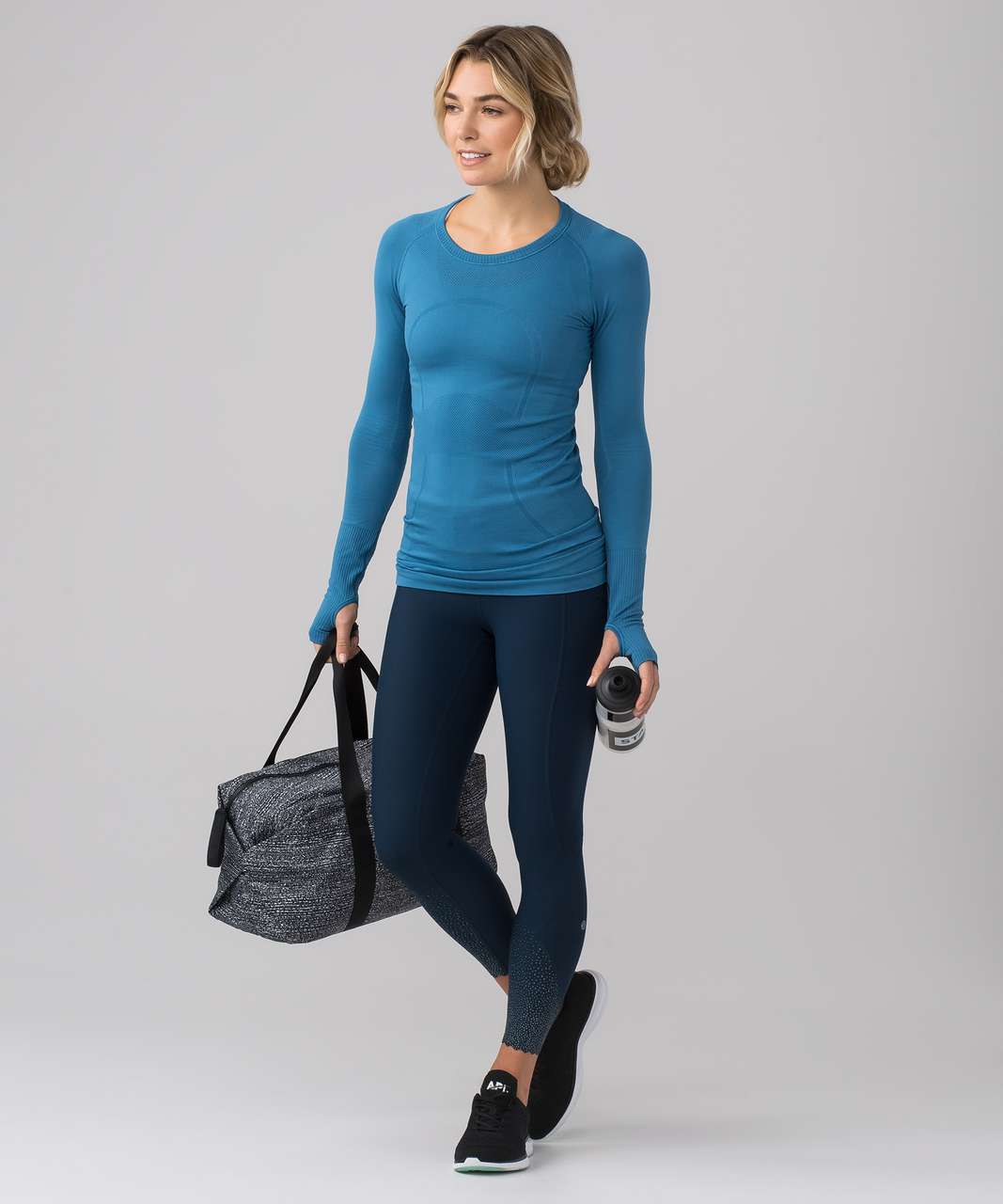 Lululemon Swiftly Tech Long Sleeve Crew - Pewter Blue / Pewter Blue