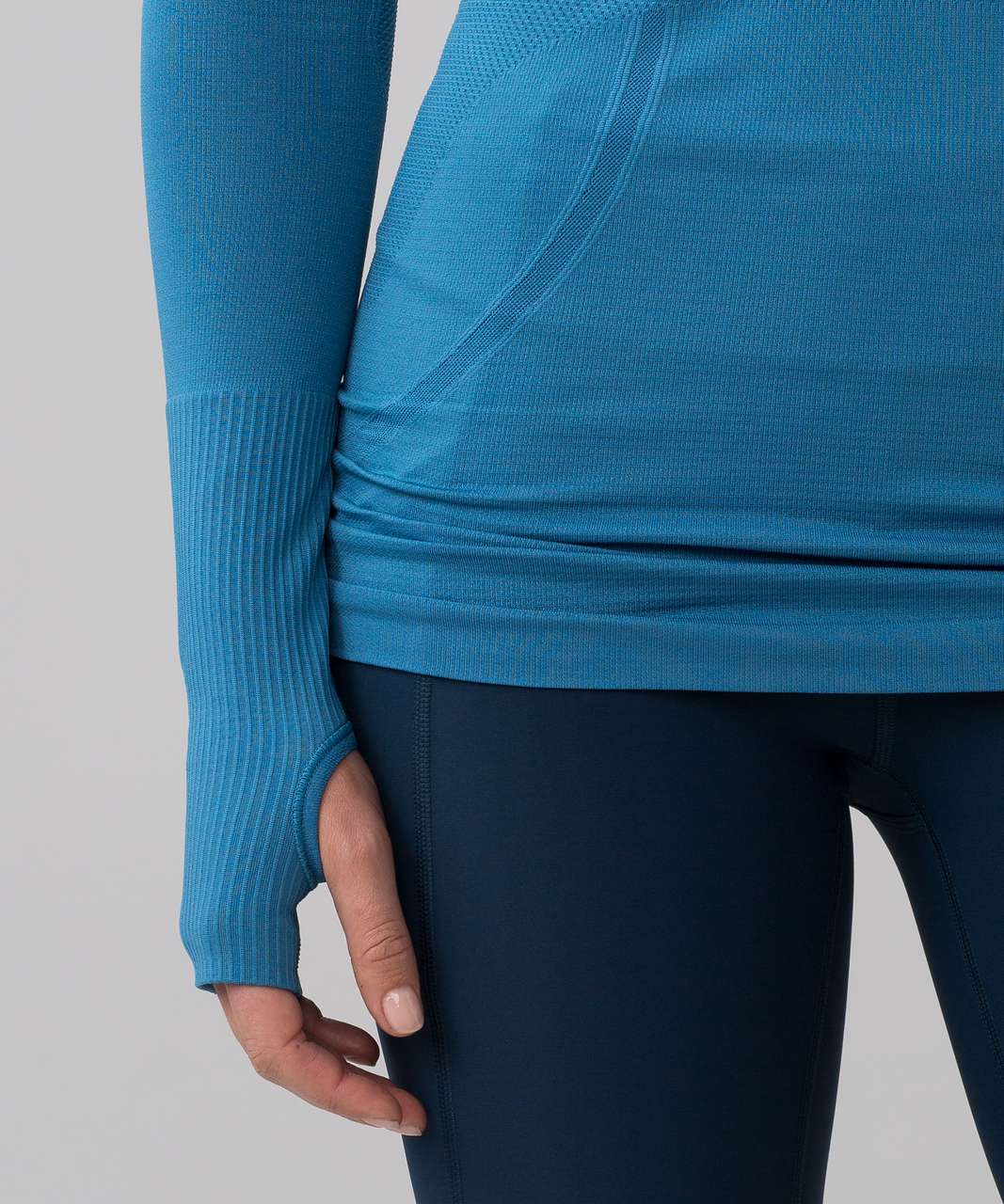 Lululemon Swiftly Tech Long Sleeve Crew - Pewter Blue / Pewter Blue ...