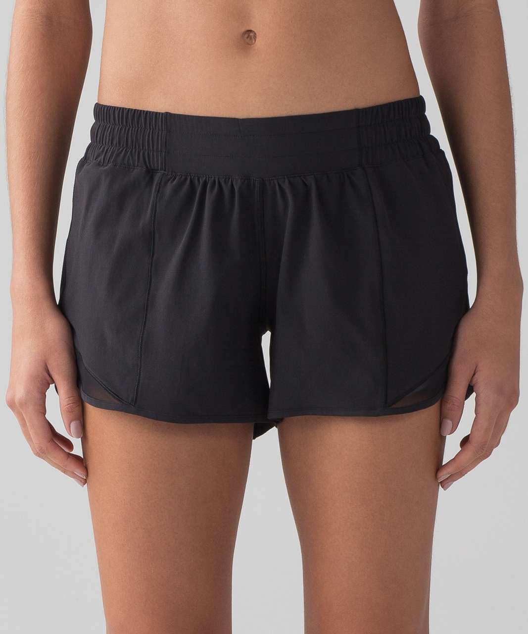 Lululemon Hotty Hot Short II *2.5 - Heather Lux Multi Black / Heathered  Black - lulu fanatics