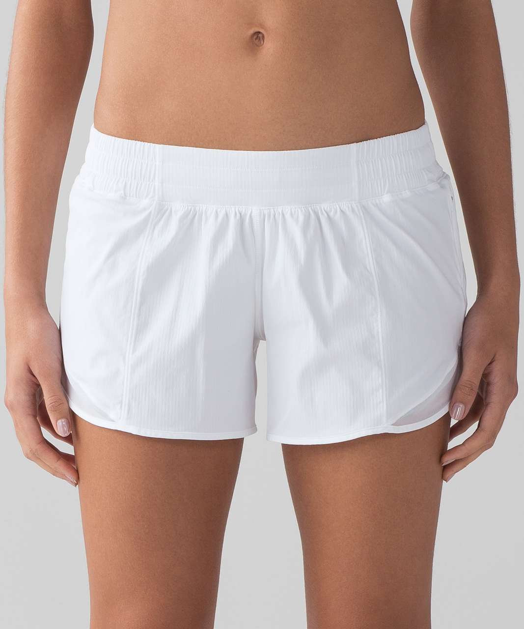 Lululemon Hotty Hot Short II (Long 4") - White / Barely Beige