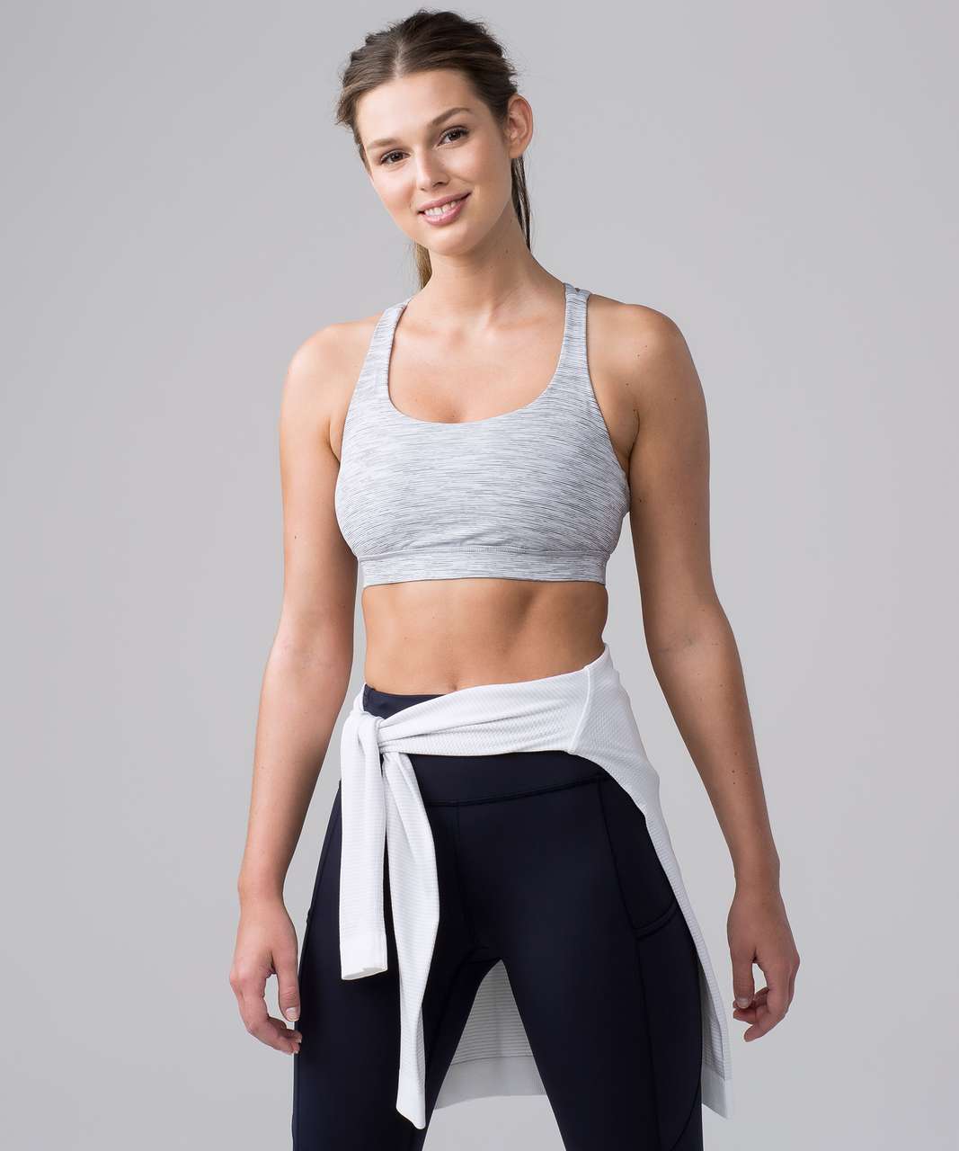 Lululemon Energy Bra - Infinity Energy Bra Alpine White Black - lulu  fanatics