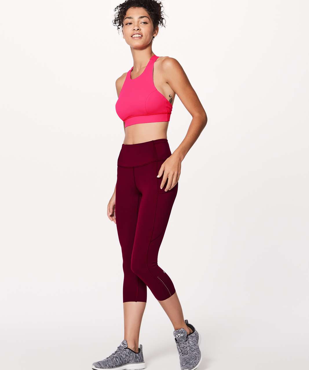 Lululemon Fast & Free Bra (Nulux) - Razzle - lulu fanatics