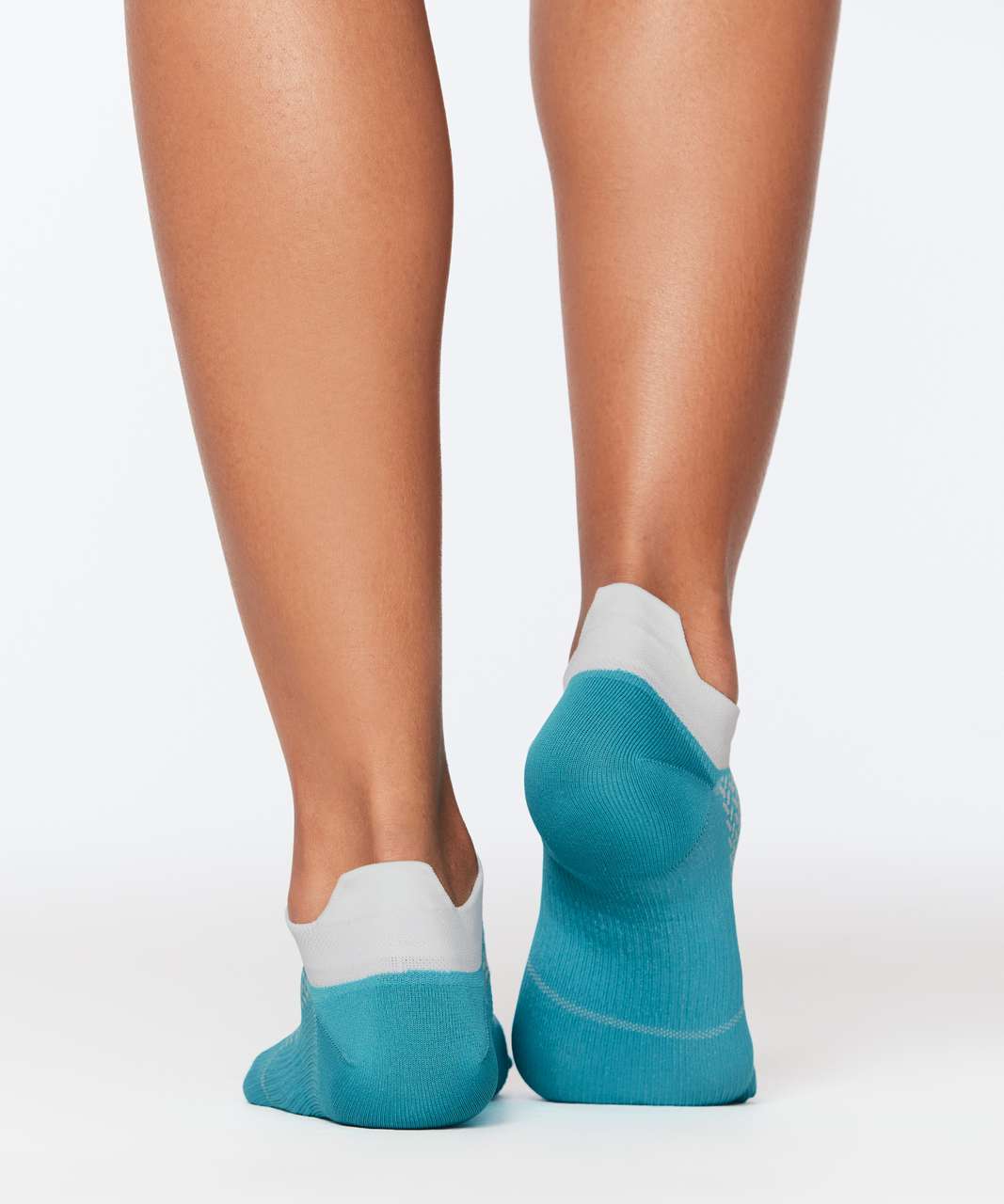 Lululemon Light Speed Sock *Silver - Bleacher Blue / White