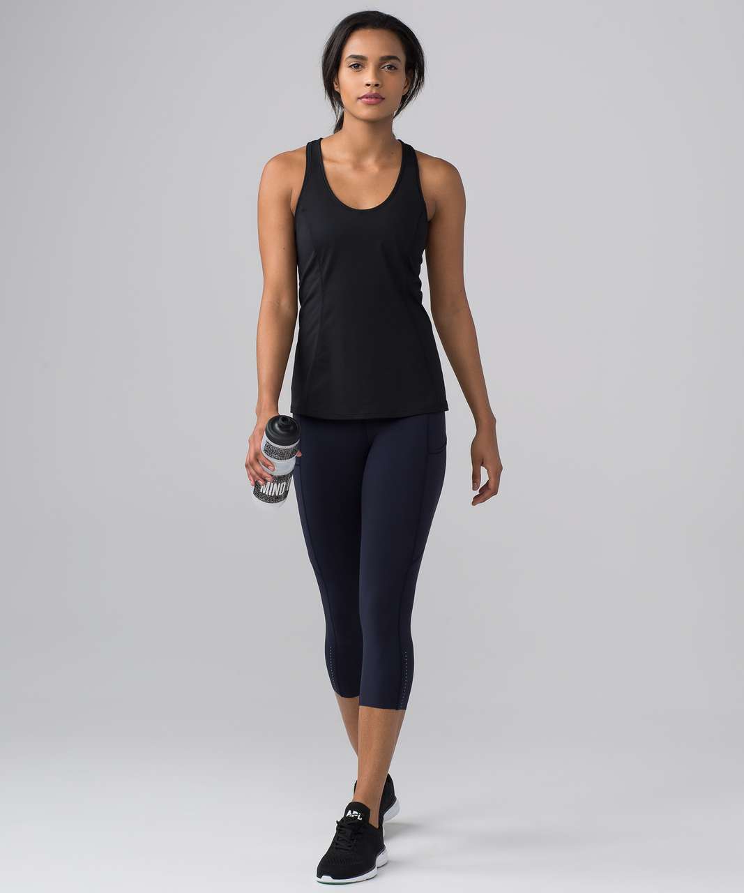 Lululemon Goal Crusher Tank (Stripe) - Black